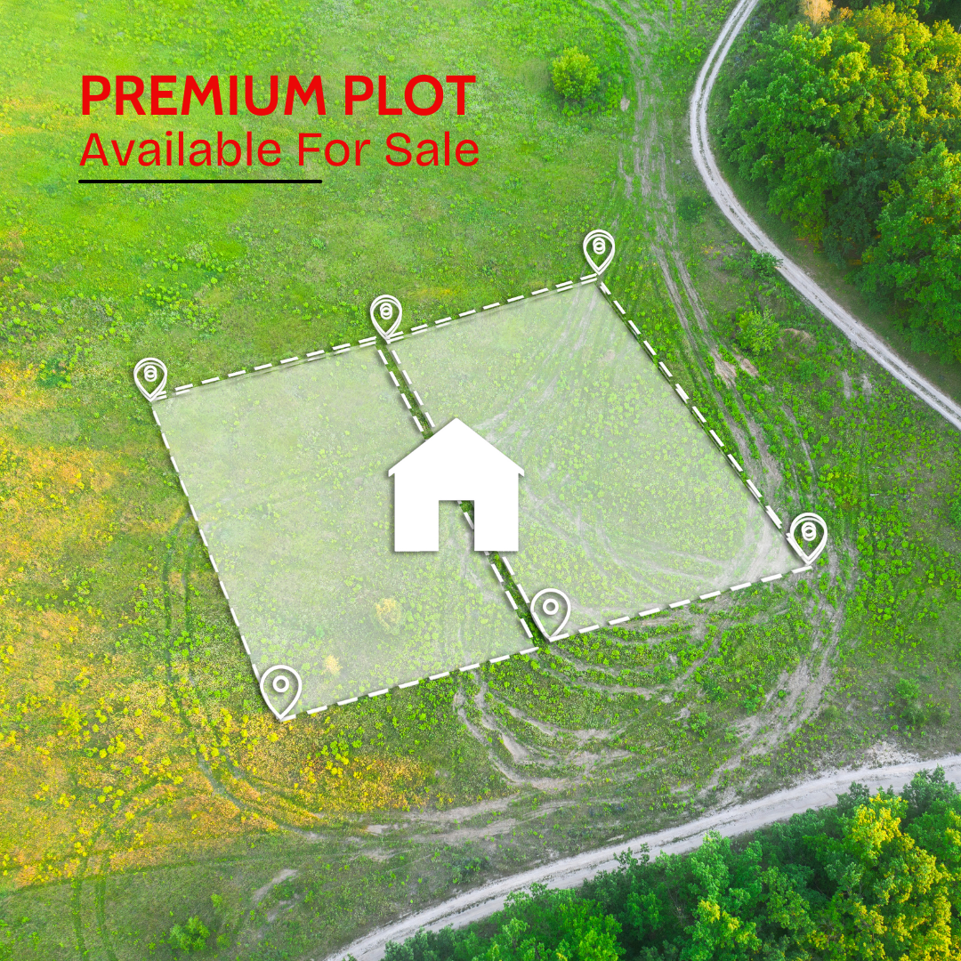 Green and Black Illustrative Real Estate Plot Advertisement Instagram Post